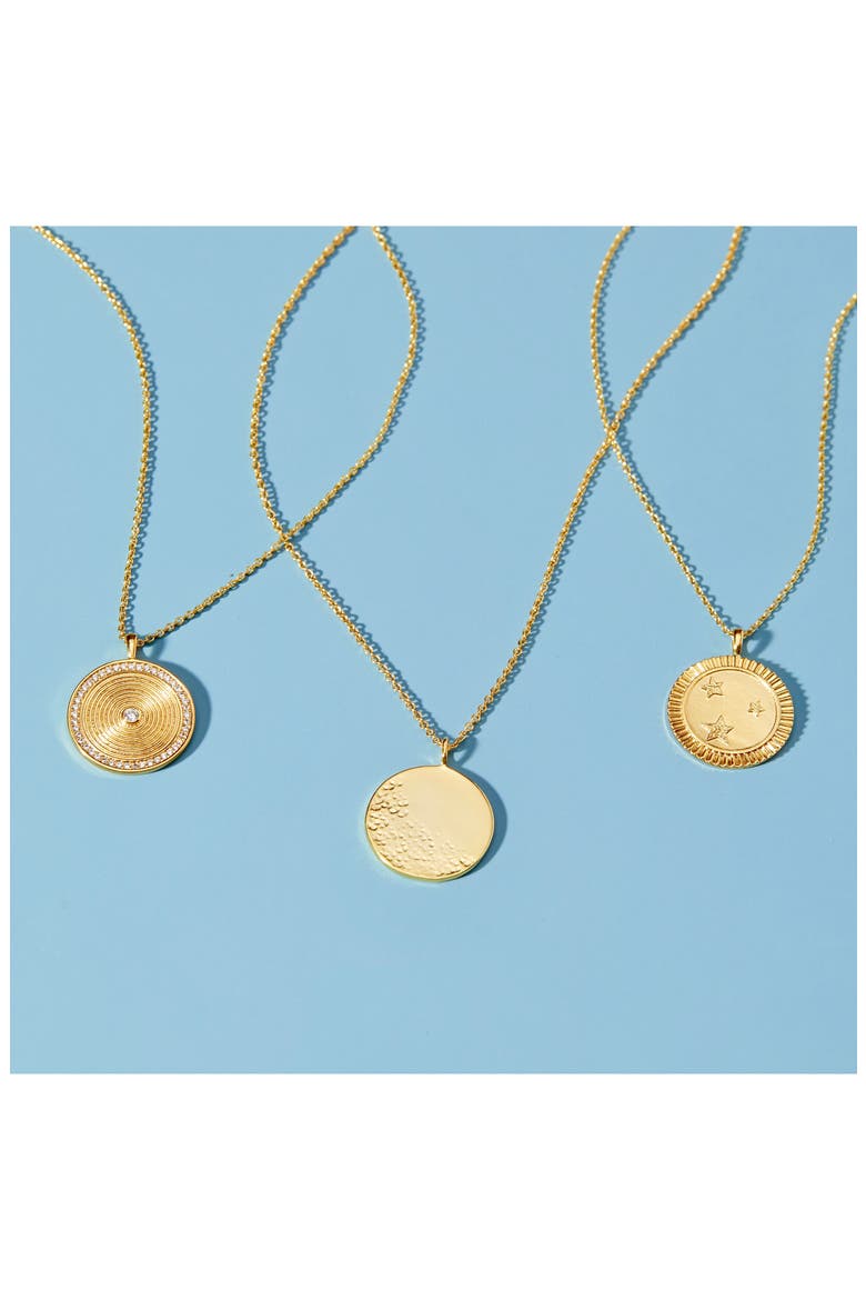 Shimmer Coin Pendant Necklace, Alternate, color, GOLD/ WHITE