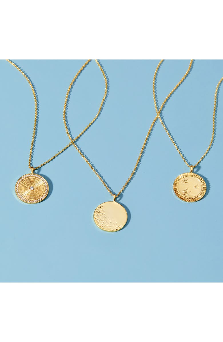 gorjana Shimmer Coin Pendant Necklace, Alternate, color,