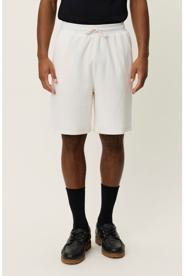 Sully Cotton Towelling Shorts, Main, color, LIGHT IVORY