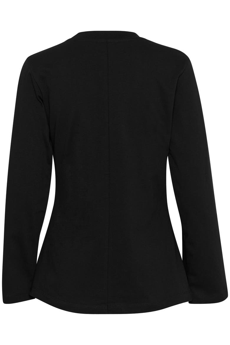 Coreen Long Sleeve A-line Fit T-Shirt, Alternate, color, Black