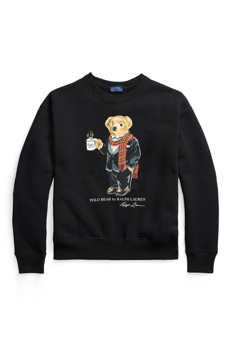Coco Bear Sweatshirt, Alternate, color, BLACK