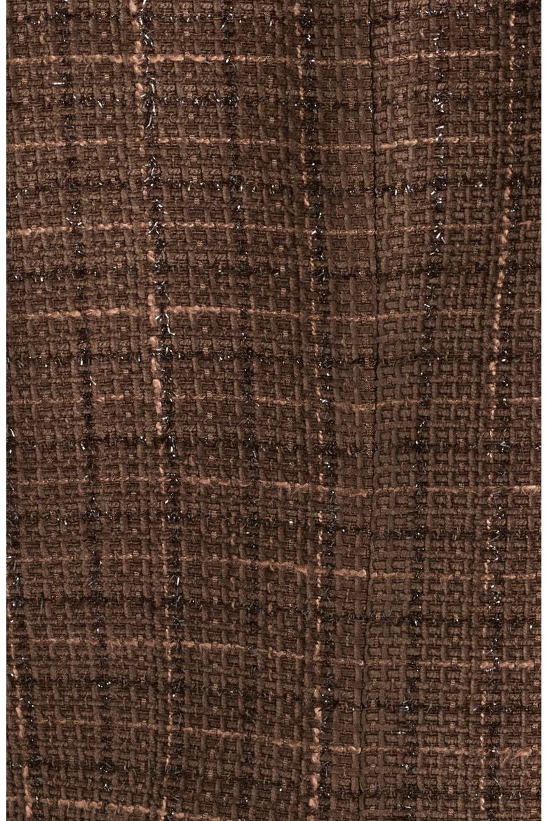 Faux Fur Collar Boucle Cropped Jacket, Alternate, color, ESPRESSO