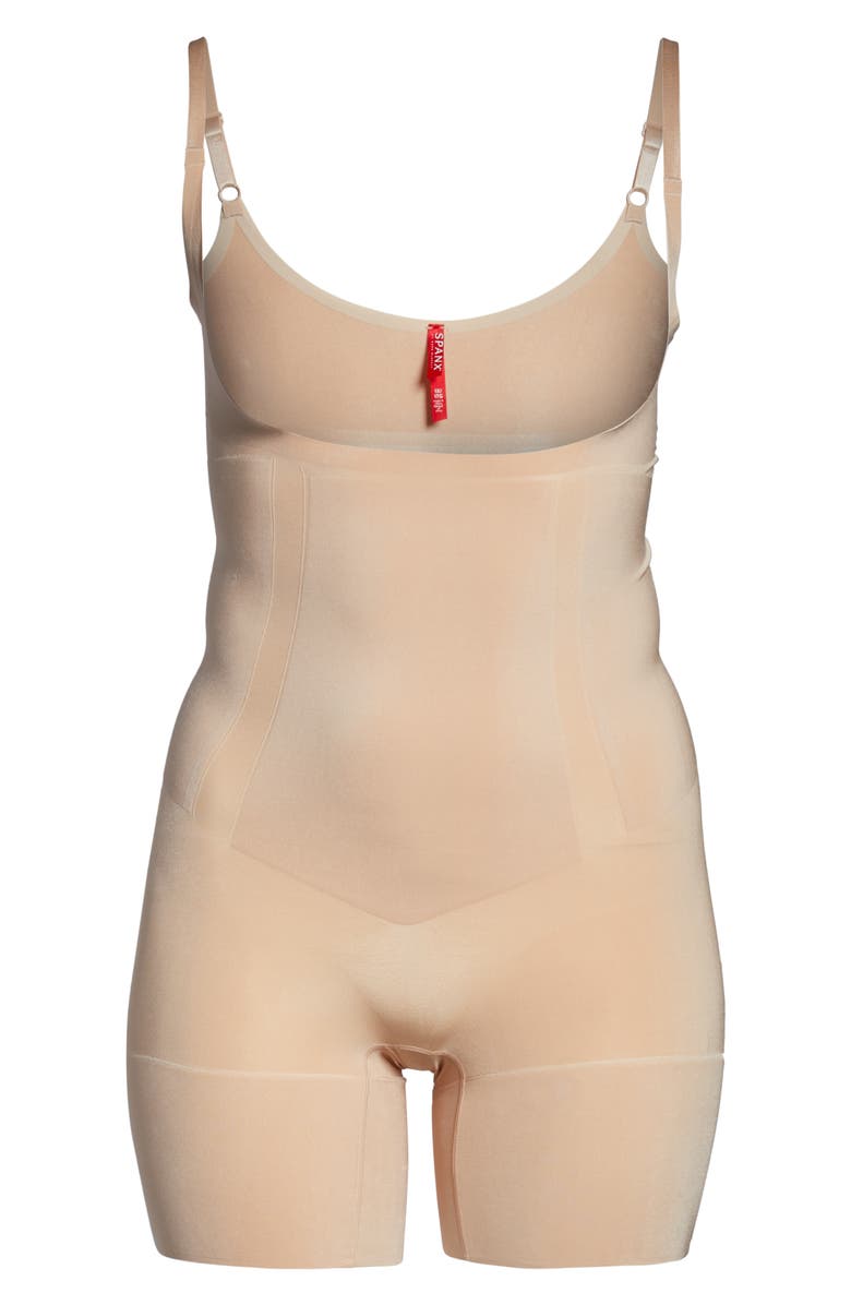 SPANX<sup>®</sup> SPANXsculpt<sup>™</sup> OnCore Open Bust Mid Thigh Bodysuit, Alternate, color, Soft Nude