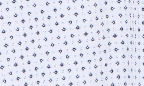 14th & Union Short Sleeve Performance Button-up Shirt In White Diamond Foulard