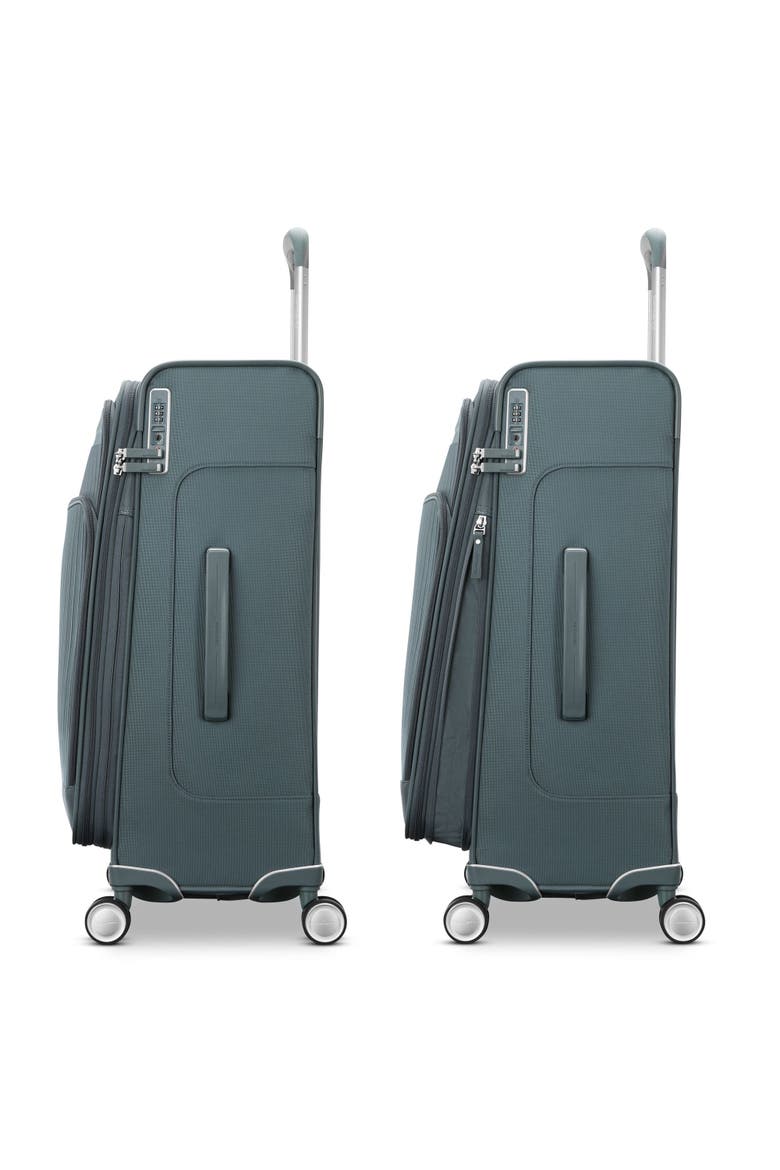 Silhouette 18 Softside Expandable 25" Checked Spinner Luggage, Alternate, color, Slate Blue