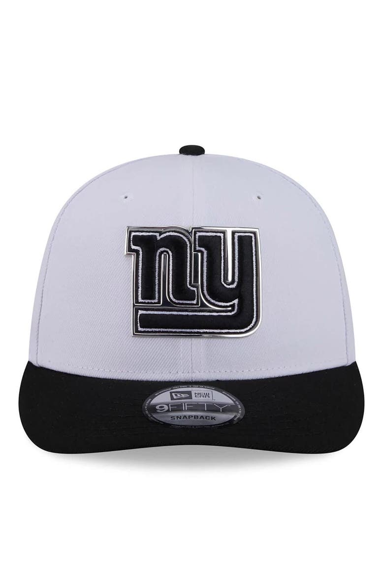 Men's New Era  White/Black New York Giants 2026 NFL Draft Pre-Curved 9FIFTY Snapback Hat, Alternate, color, White
