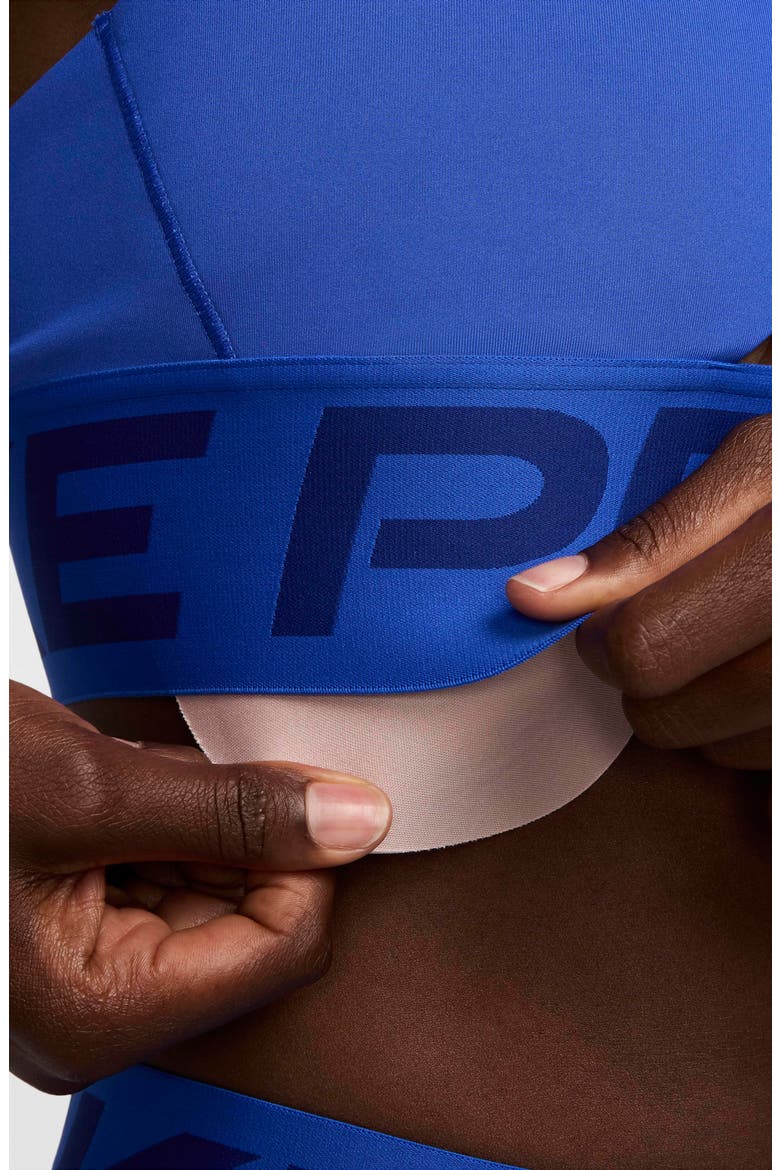 Pro Indy Plunge Medium-Support Padded Sports Bra, Alternate, color, HYPER ROYAL/ DEEP ROYAL BLUE