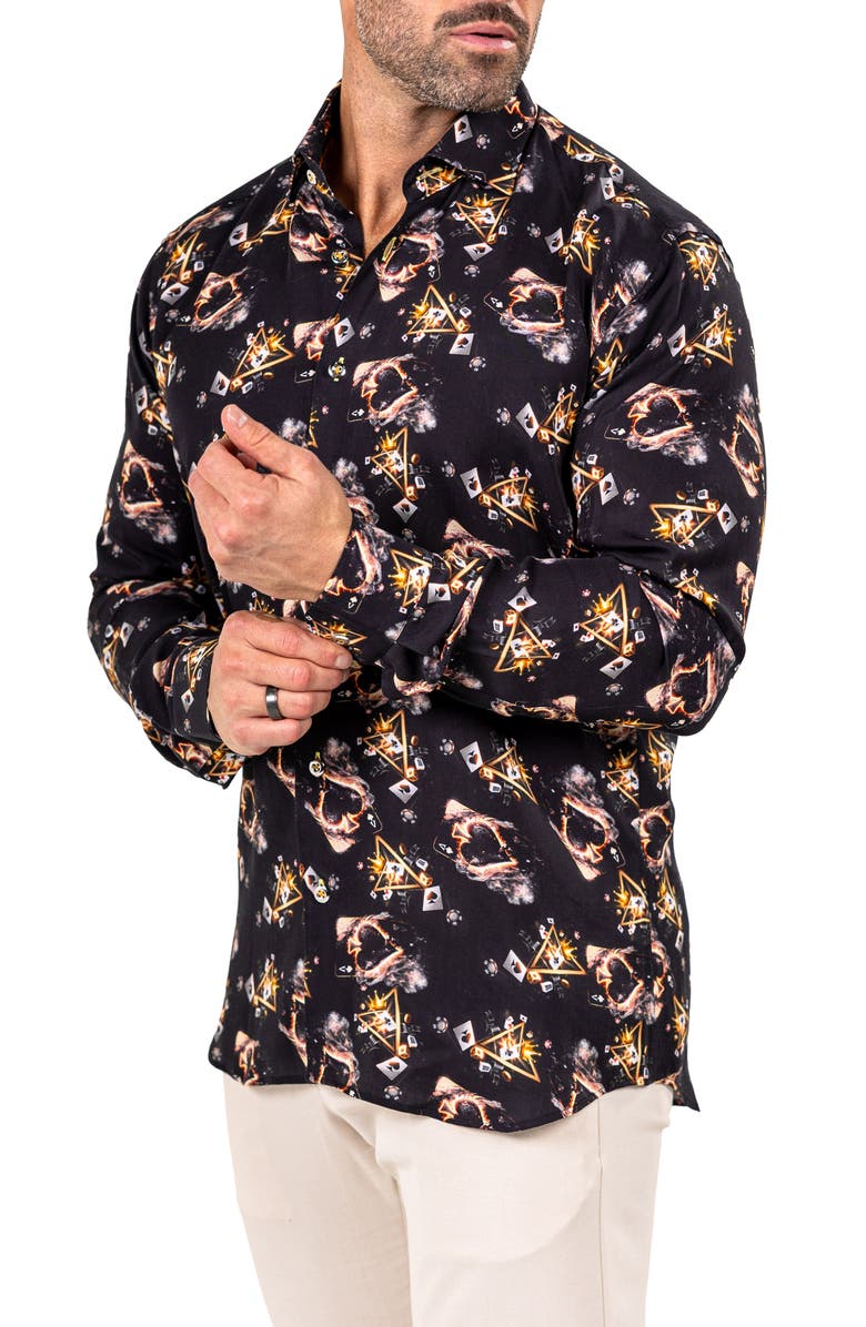 Maceoo Fibonacci Marthyr 0258 Contemporary Fit Button-Up Shirt, Alternate, color, 