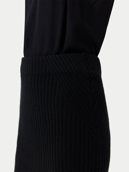 Gobi Mongolian Cashmere Cashmere Midi Flared Skirt In Black