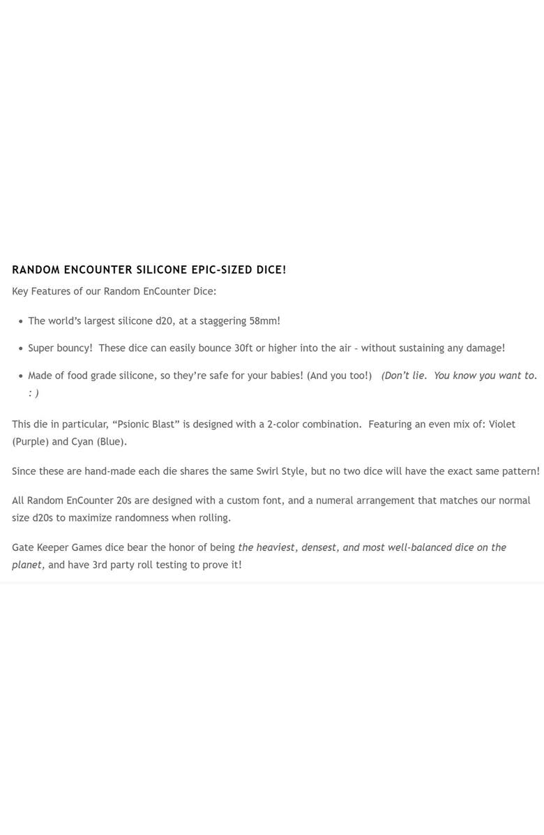 Gate Keeper Games & Dice Psionic Blast Random Encounter, Alternate, color, 