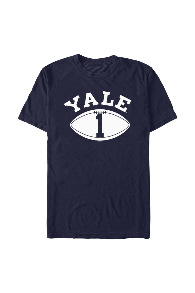 Men's Yale University Football Number One  Graphic T-Shirt, Main, color, Navy Blue