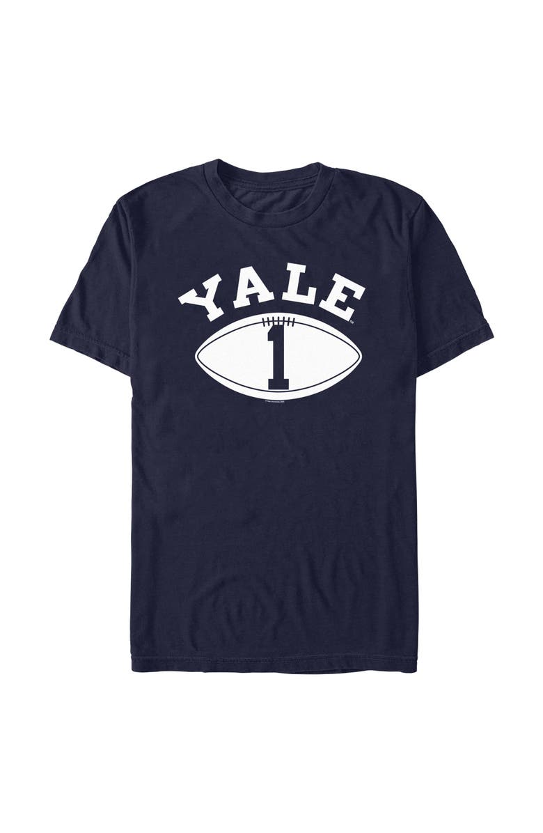 Yale University Men's Yale University Football Number One Graphic T-Shirt, Main, color, Navy Blue