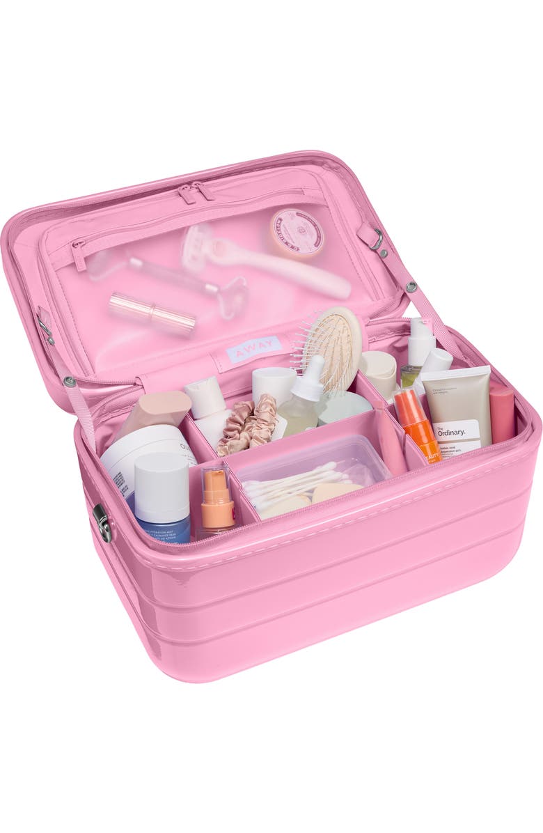 Away The Train Case, Alternate, color, Glazed Mochi Pink