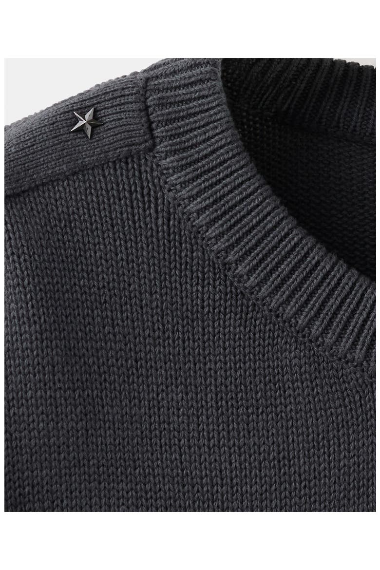 Star Studded Oversized Cotton Sweater, Alternate, color, CHARCOAL