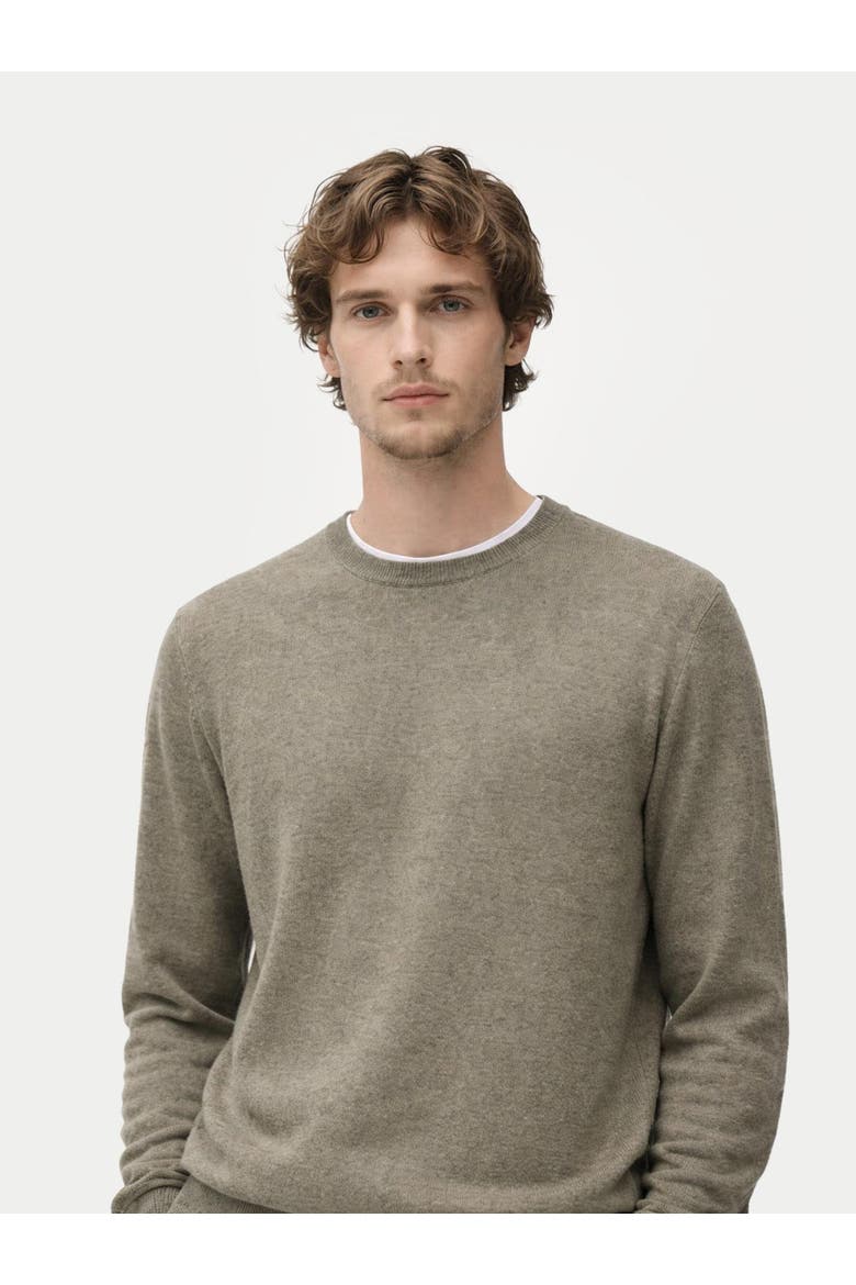 Essential Crewneck Cashmere Sweater, Alternate, color, vetiver