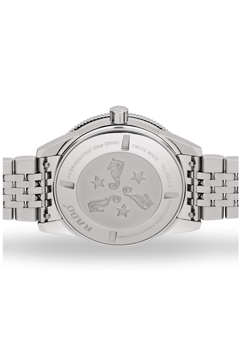 Captain Cook Automatic Bracelet Watch, 42mm, Alternate, color, BLUE