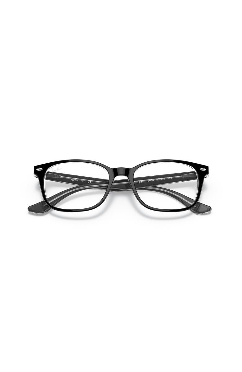 Ray-Ban 56mm Square optical glasses, Alternate, color, Black