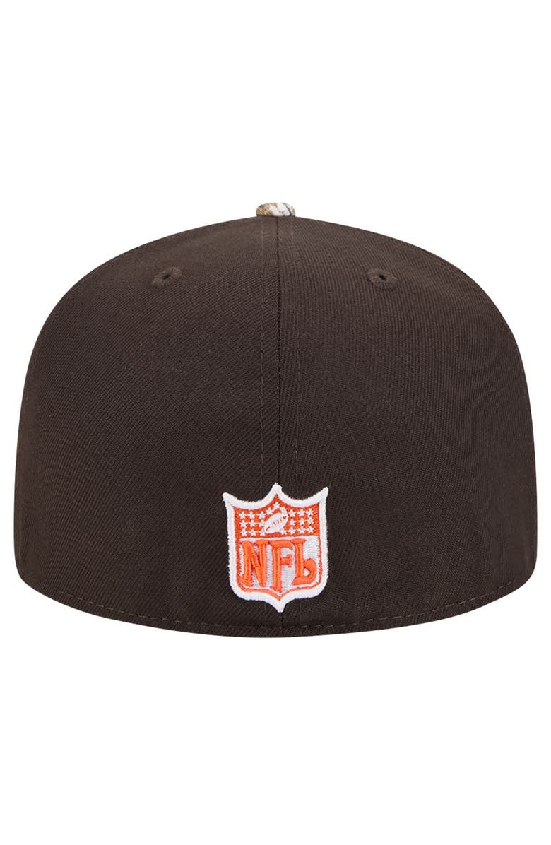 New Era Men's New Era Brown Cleveland Browns Active Two-Tone Camo 59FIFTY Fitted Hat, Alternate, color, Brown