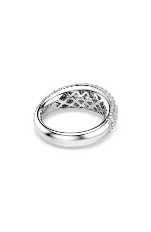 Swarovski Sublima White Rhodium Plated Ring In Silver
