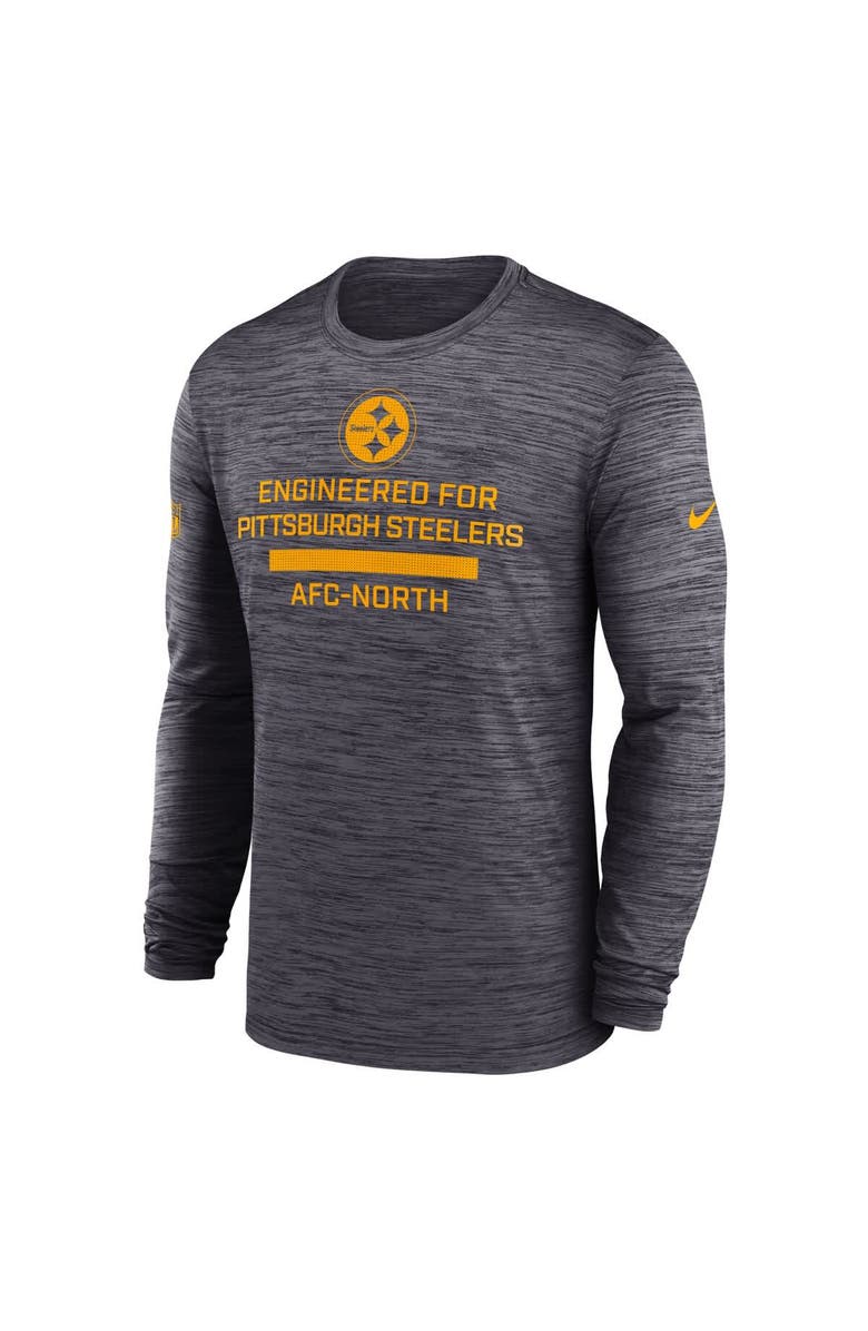 Nike Men's Nike Black Pittsburgh Steelers Sideline Velocity Performance Long Sleeve T-Shirt, Alternate, color, Black