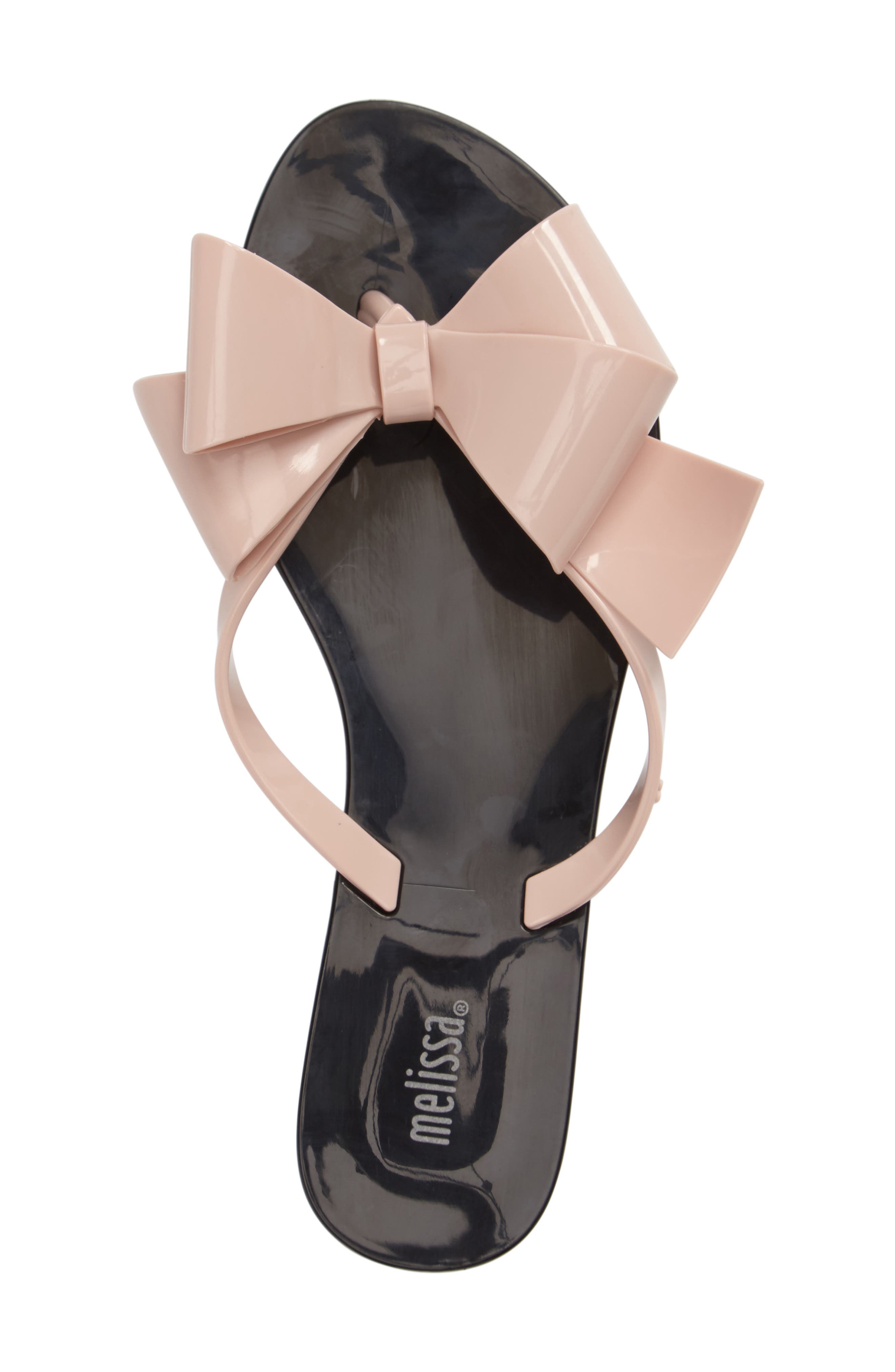 Harmonic Bow III Flip Flop, Alternate, color, BLACK/ PINK