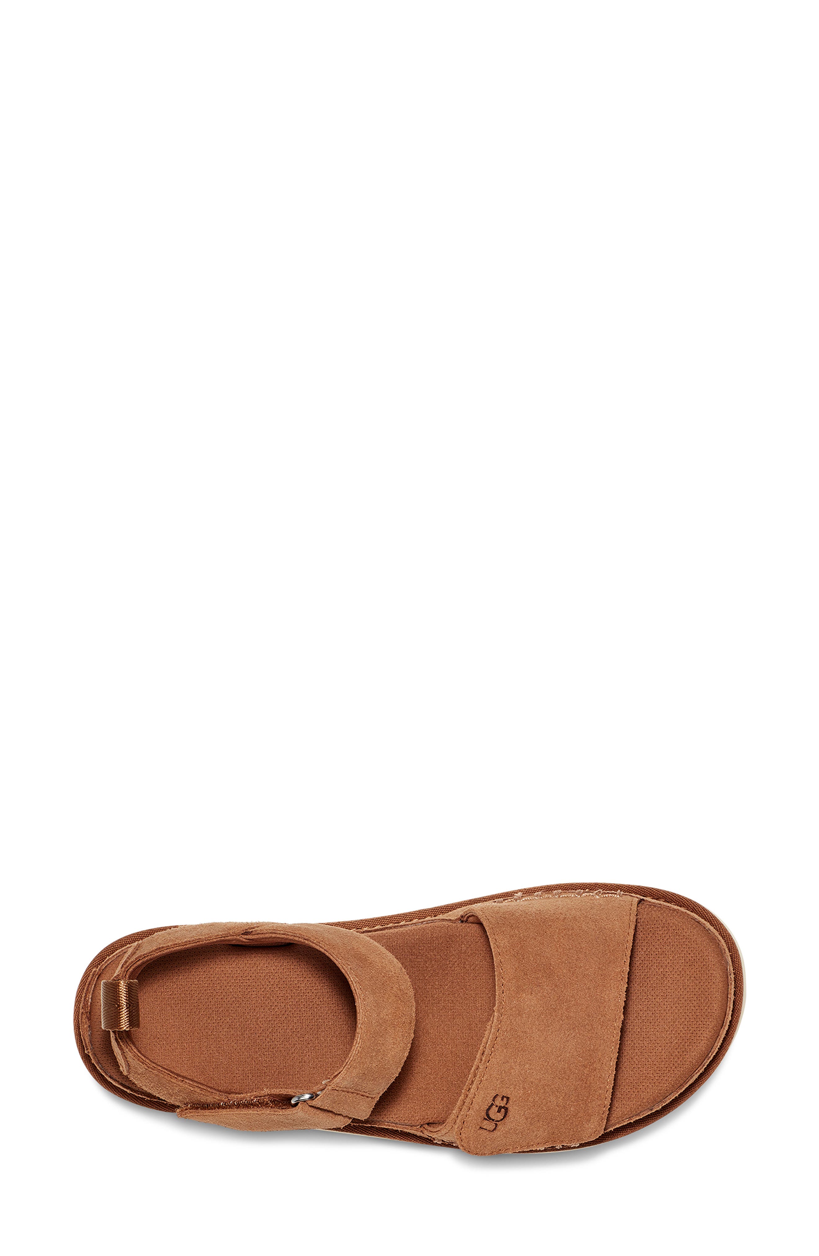 Goldenstar Platform Sandal, Alternate, color, CHESTNUT SUEDE