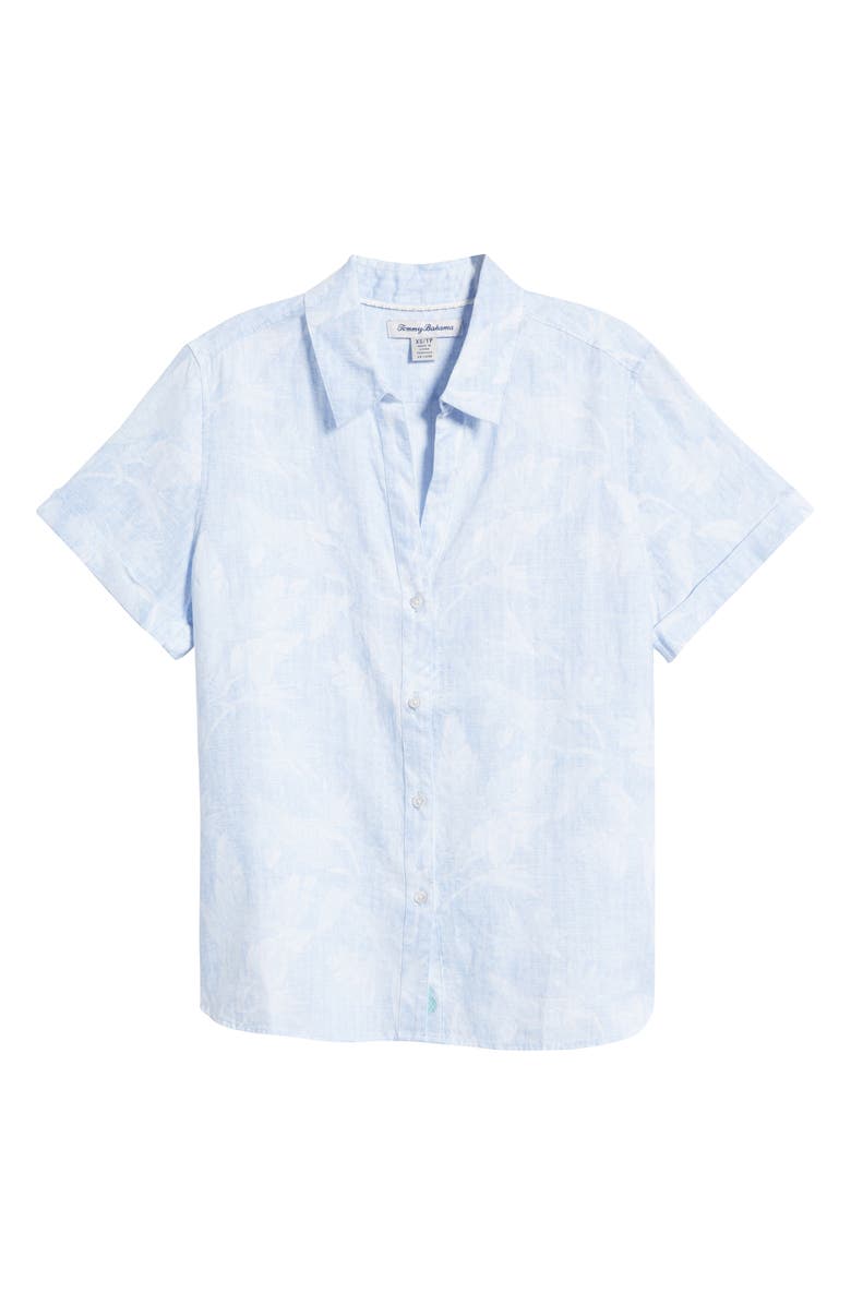 Tommy Bahama Legacy Leaves Linen Button-Up Shirt, Alternate, color, 