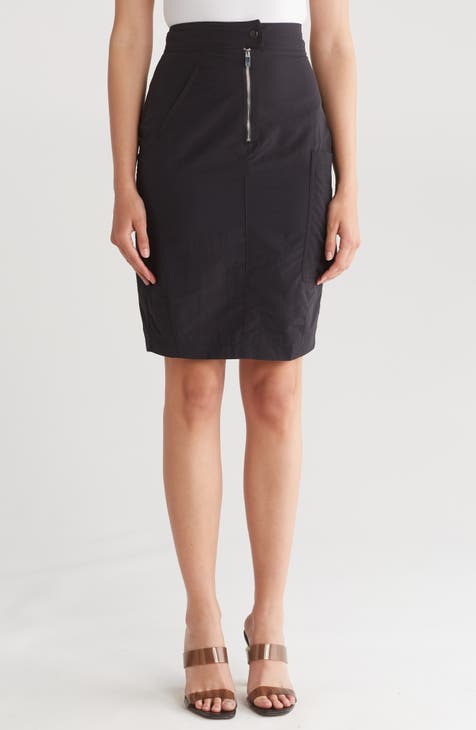 Utility Nylon Midi Skirt