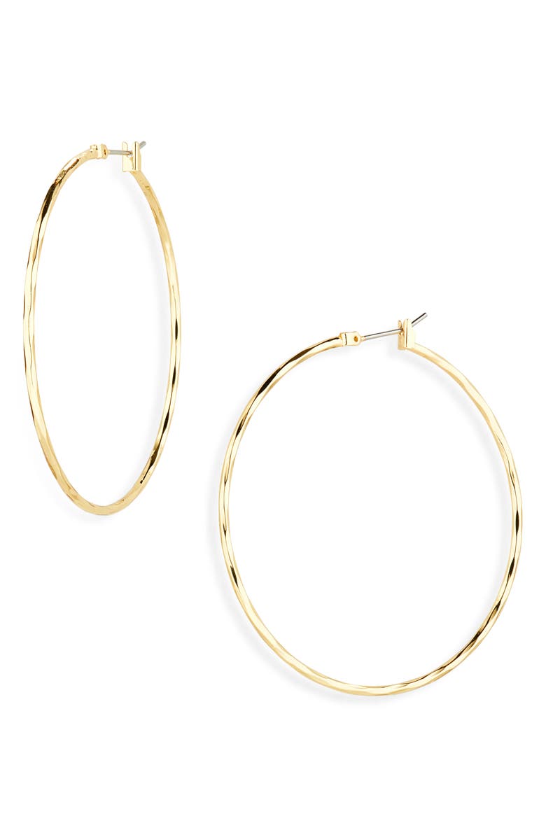 NORDSTROM RACK Twin Twisted Hoop Earrings, Main, color, Gold