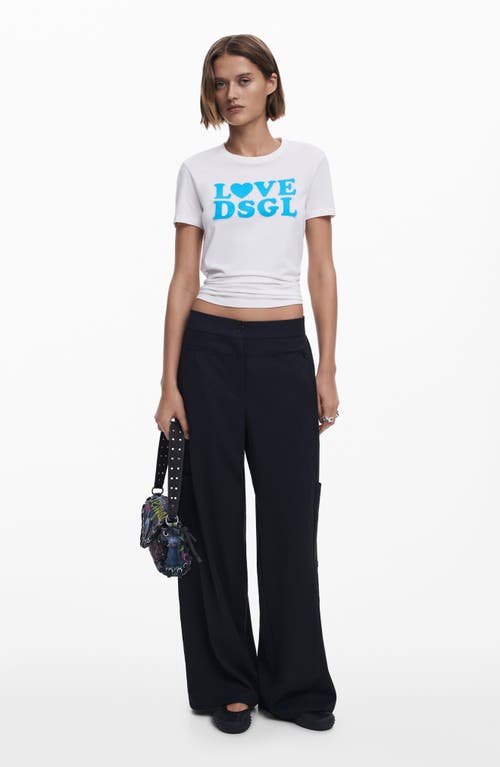 Desigual Wide Leg Pants In Black