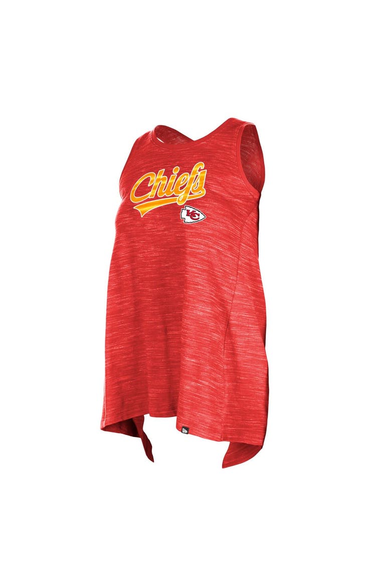 Women's New Era  Red Kansas City Chiefs  Space Dye Active Tank Top, Alternate, color, Red