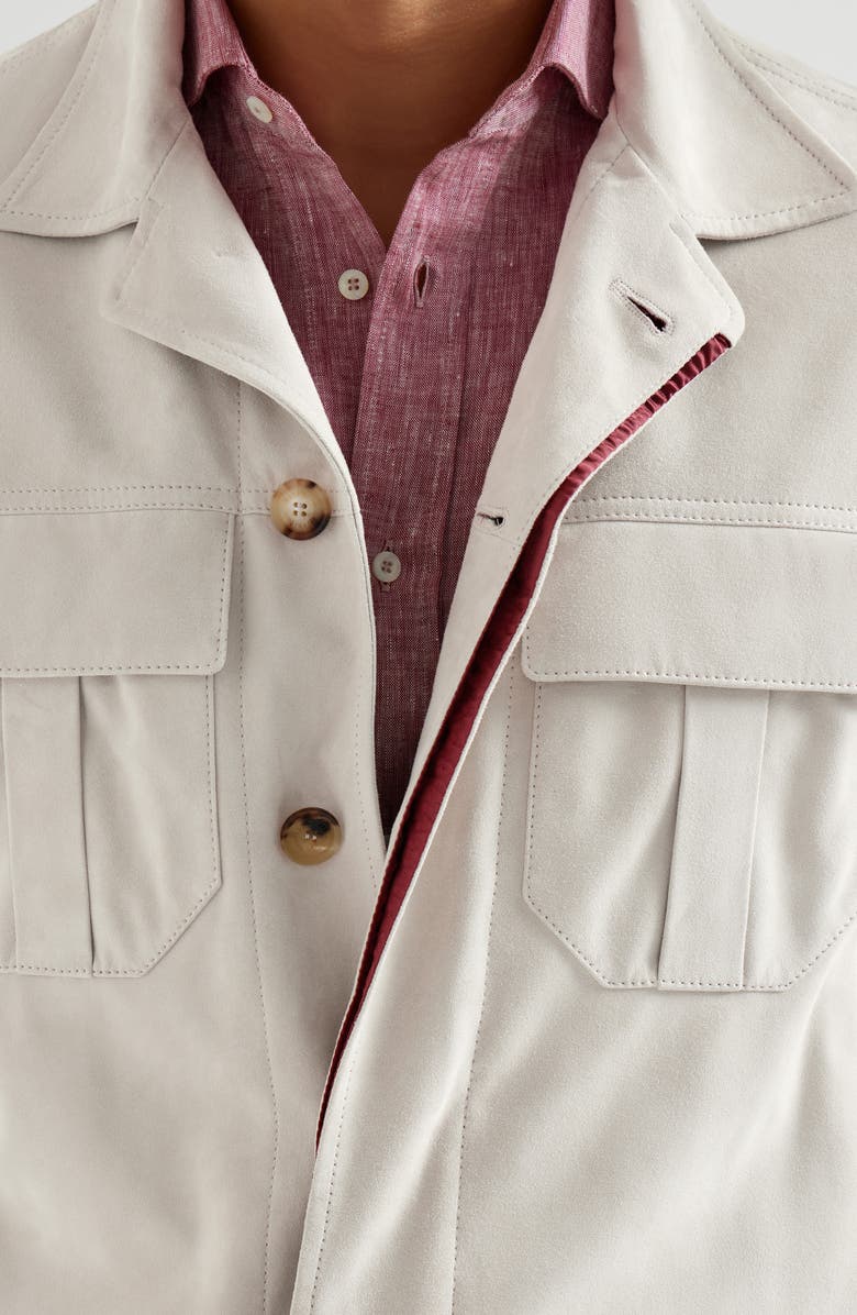 Brunello Cucinelli Suede jacket, Alternate, color, Sand