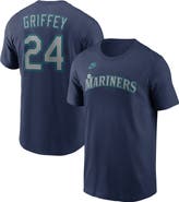 Nike Men's Nike Ken Griffey Jr. Navy Seattle Mariners Cooperstown Collection Name & Number T-Shirt
