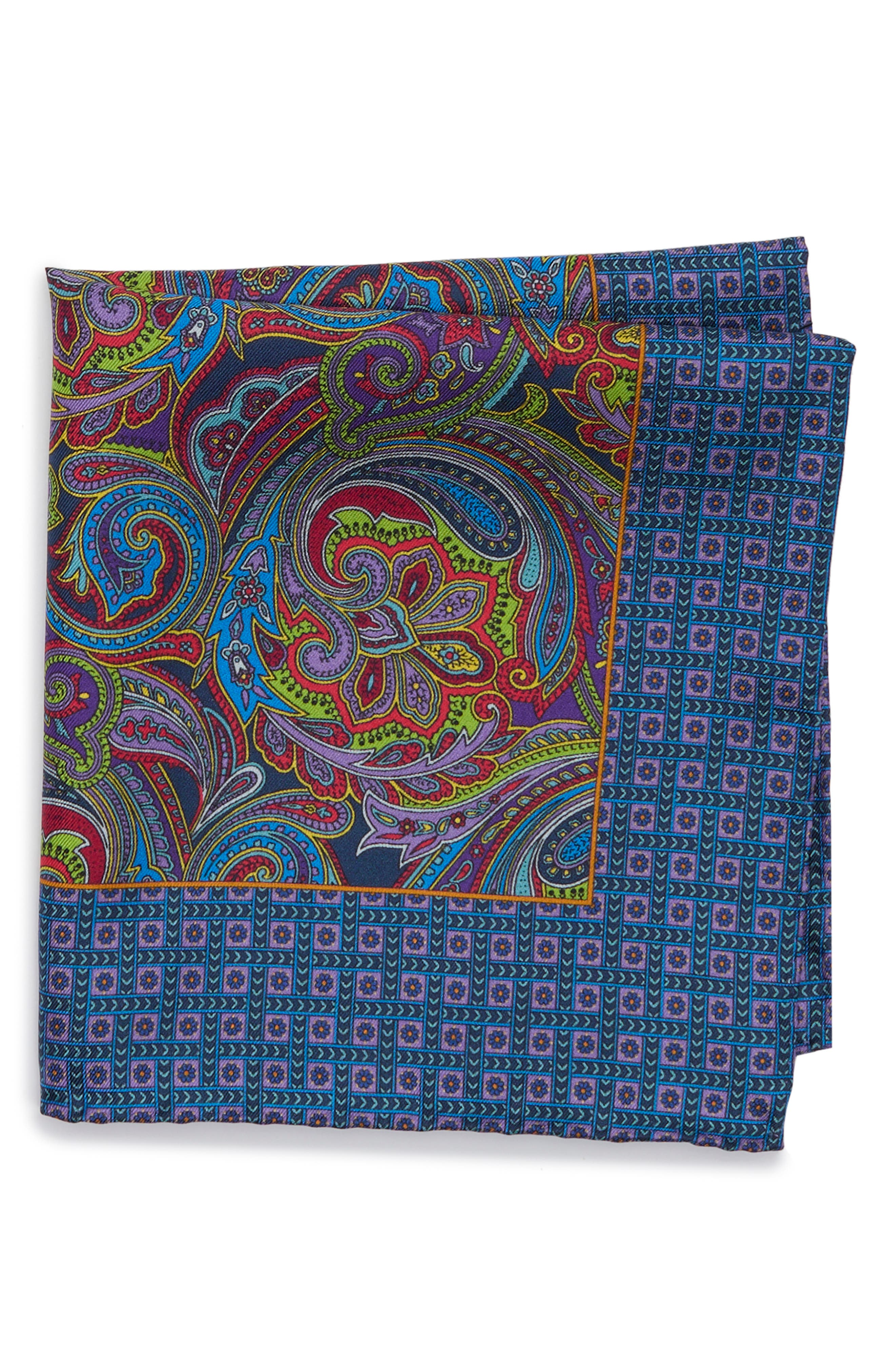Paisley Silk Pocket Square