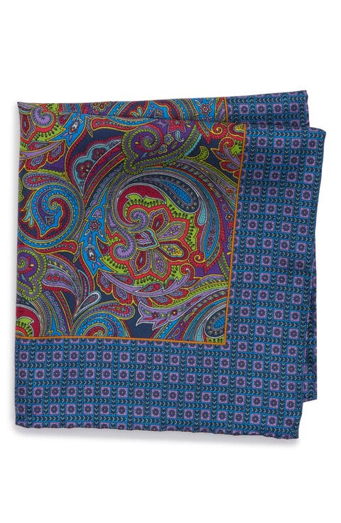 Paisley Silk Pocket Square
