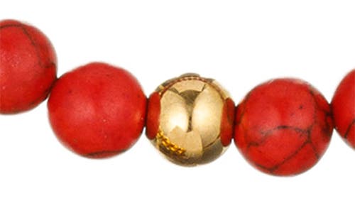 Eye Candy Los Angeles Set Of 3 Lev Stretch Beaded Bracelets In Gold