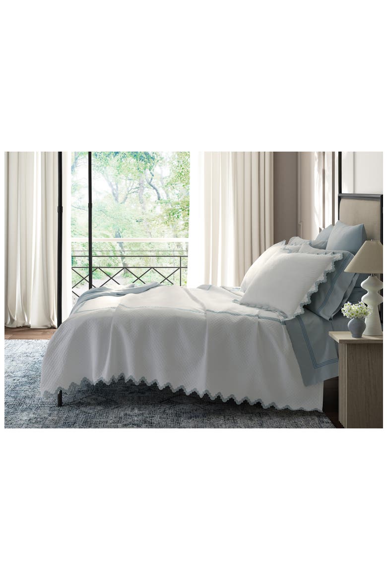 Aziza Matelassé Coverlet, Alternate, color, NAVY