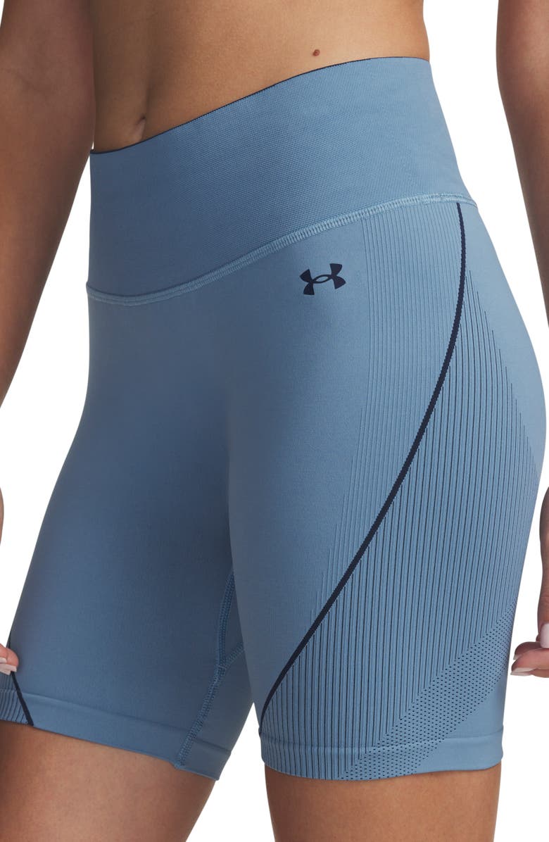 Under Armour Vanish Seamless Bike Shorts, Alternate, color, Blue / Navy / Washed Navy