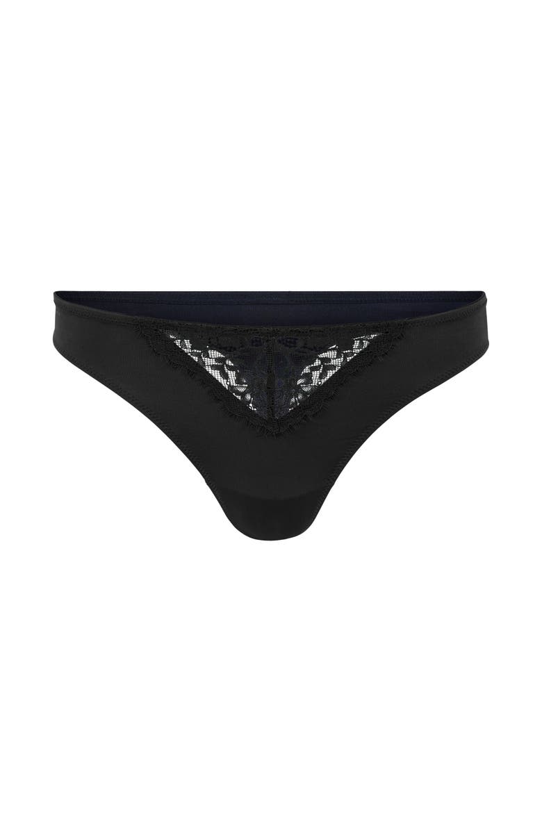 Adore Me Leigha Thong Panties, Alternate, color, Black