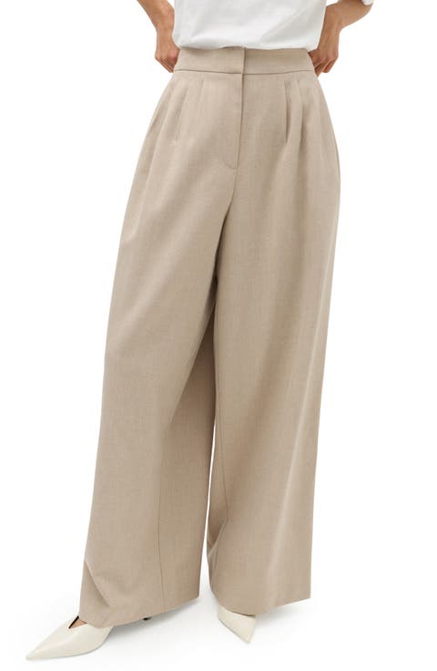 Pleated Palazzo Pants