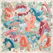 FERRAGAMO Jungle Party Silk Foulard Square Scarf