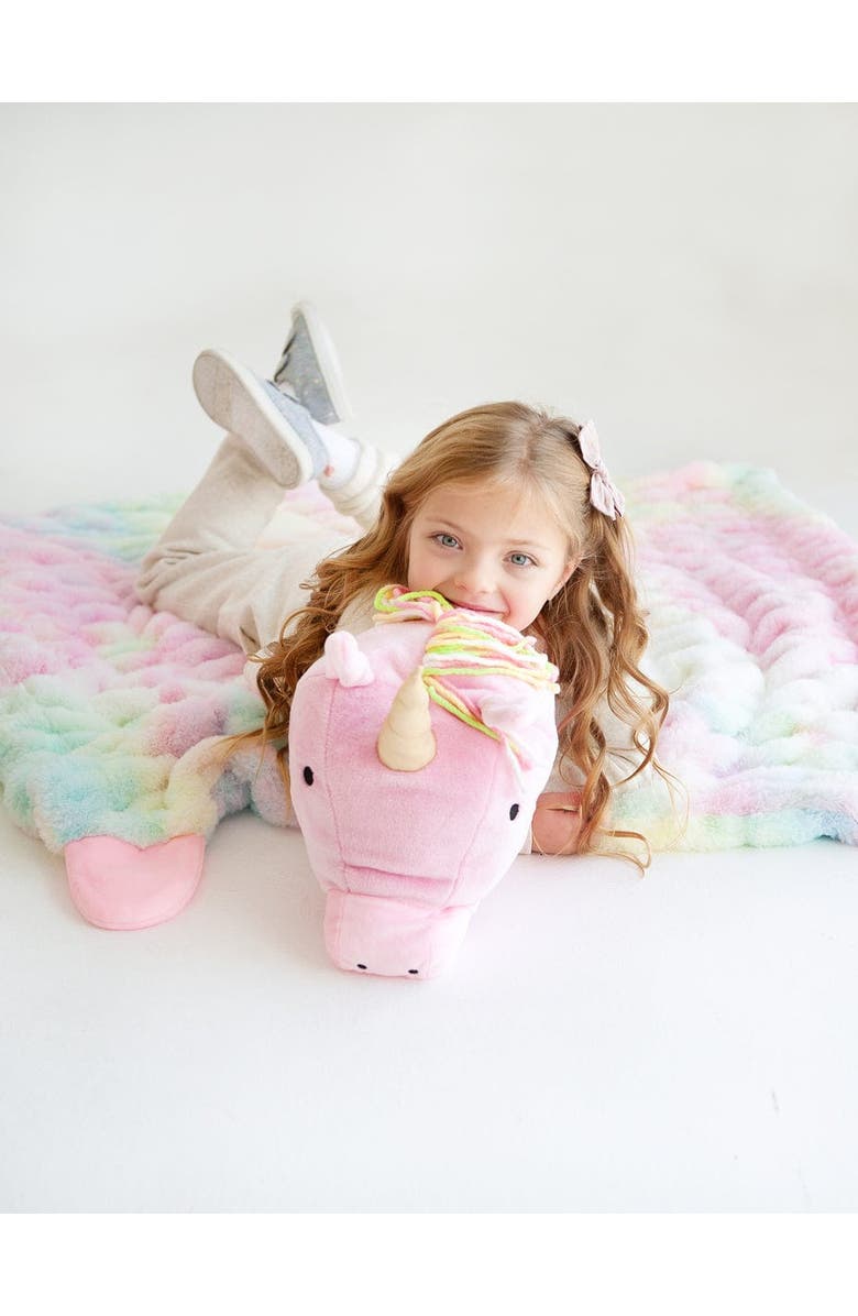 Minky Couture Huggable Unicorn, Alternate, color, Rainbow, Pink