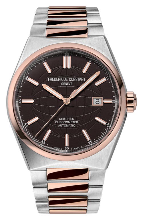 Frederique Constant Men's Swiss Automatic Highlife Cosc Two-tone Stainless Steel Bracelet Watch 41mm In Two-tone