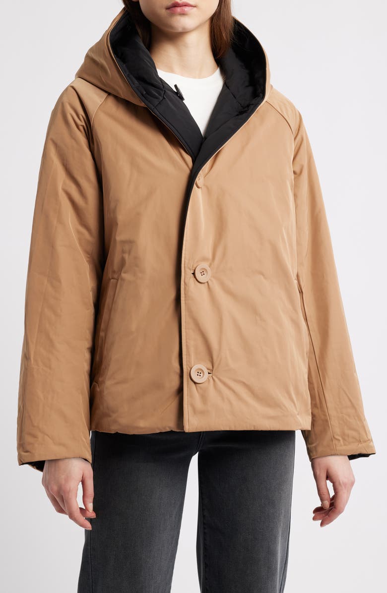 OOF WEAR Memory Nylon Water Repellent Reversible Jacket, Alternate, color, Black