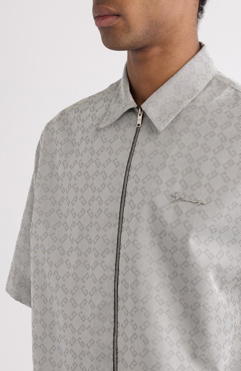 Givenchy Monogram 72 Jacquard Boxy Short Sleeve Shirt, Alternate, color, 