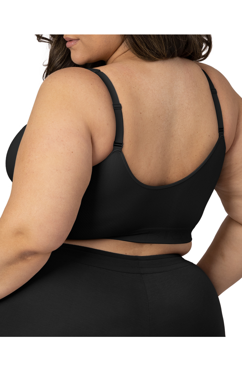 Kindred Bravely Busty Sublime Adjustable Crossover Nursing & Lounge Bra -Sizing Options from E-I Cup, Alternate, color, Black