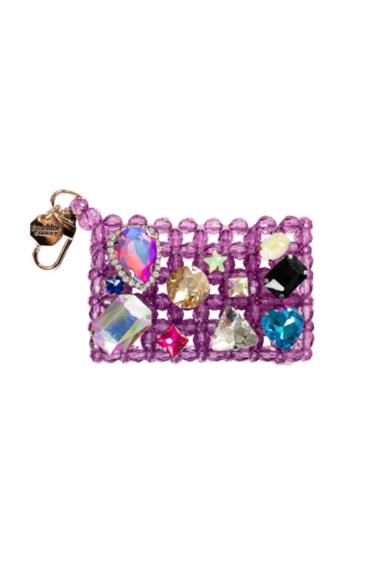 Crown Jewels Cardholder, Main, color, Purple