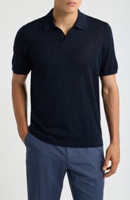 Jack Victor Wool Johnny Collar Polo