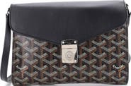 Pre-Owned Goyard Chypre Wallet on Strap Coated Canvas with Leather