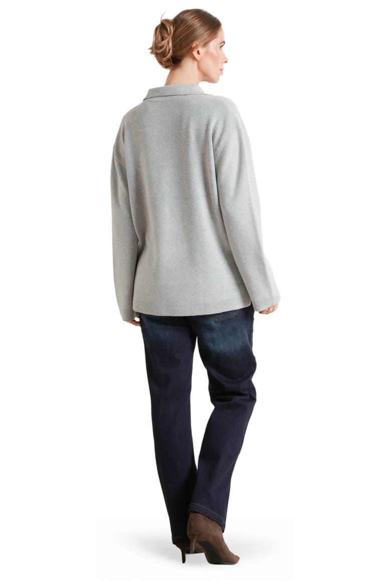 Blaire Maternity Half-Zip Sweater, Alternate, color, Grey